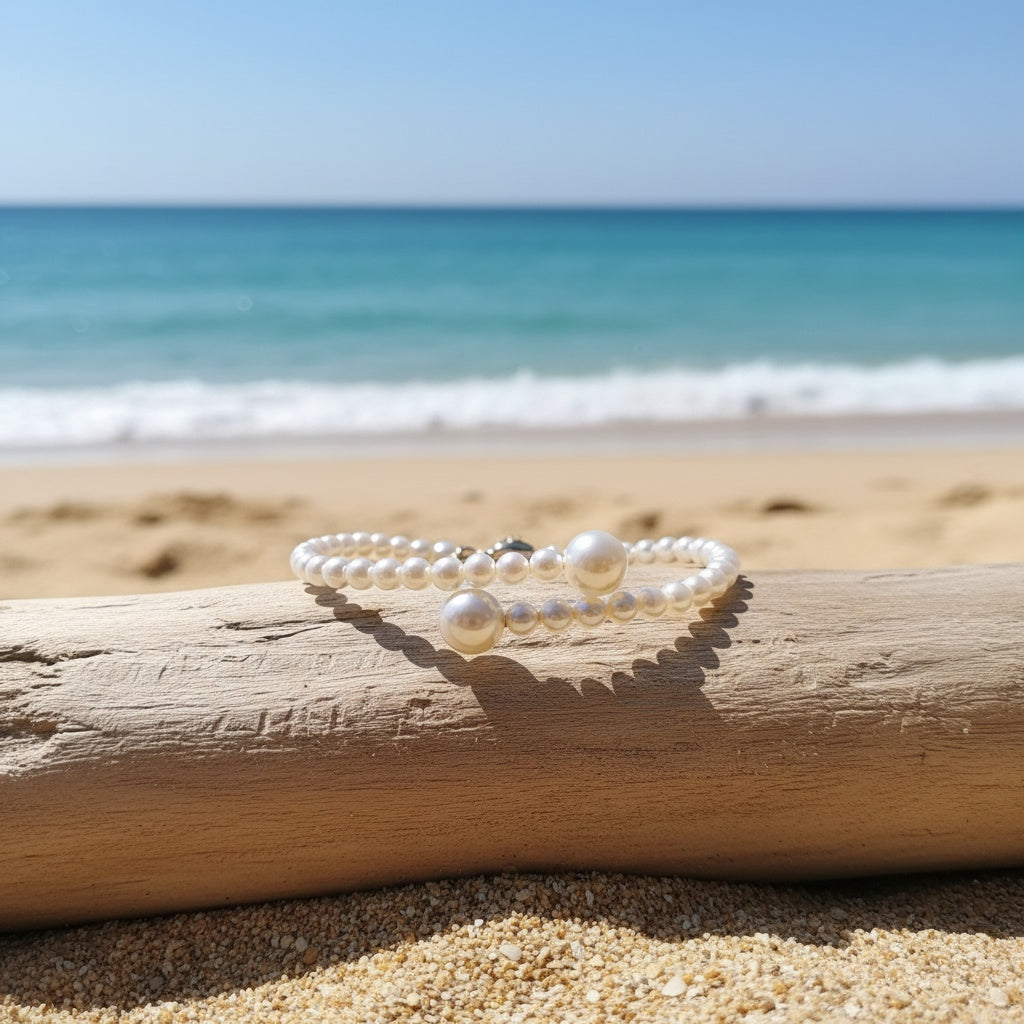 Ρετρό βραχιόλι με πέρλες