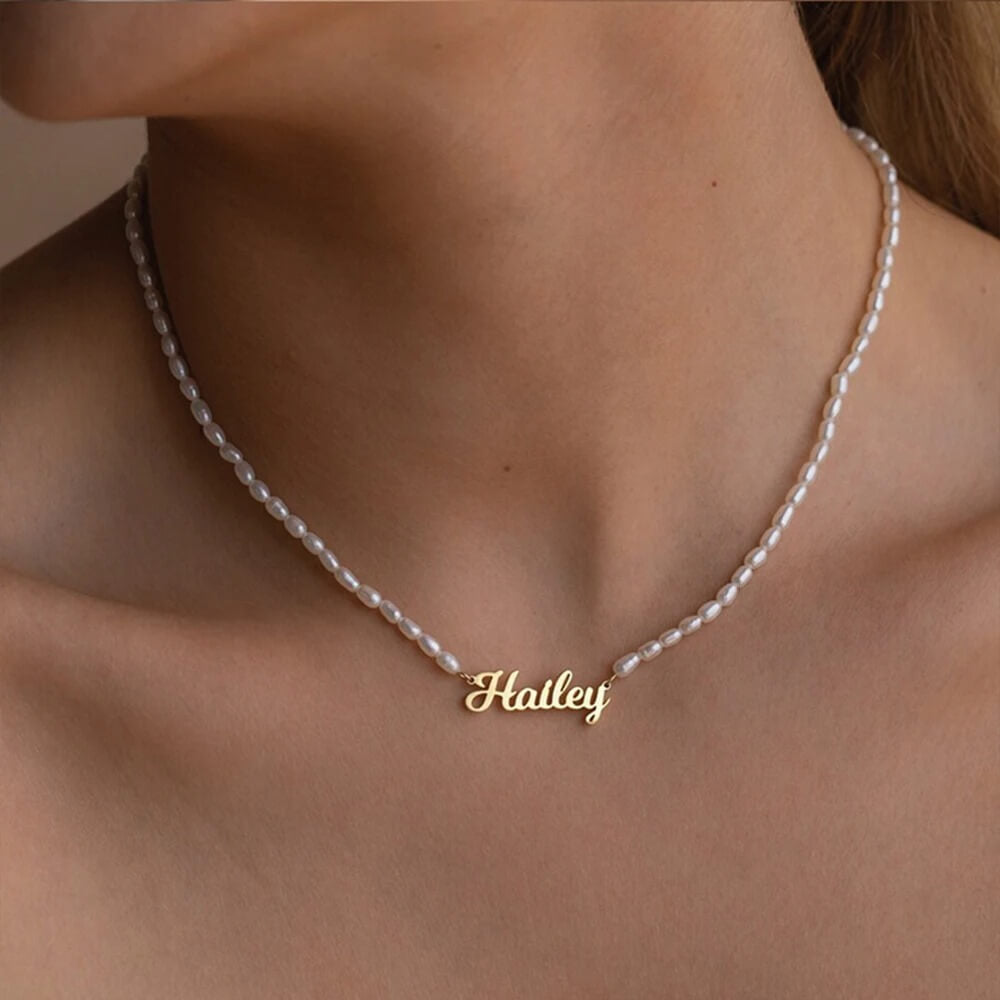 Bellara - Κολιέ με Όνομα από Φρέσκες Πέρλες