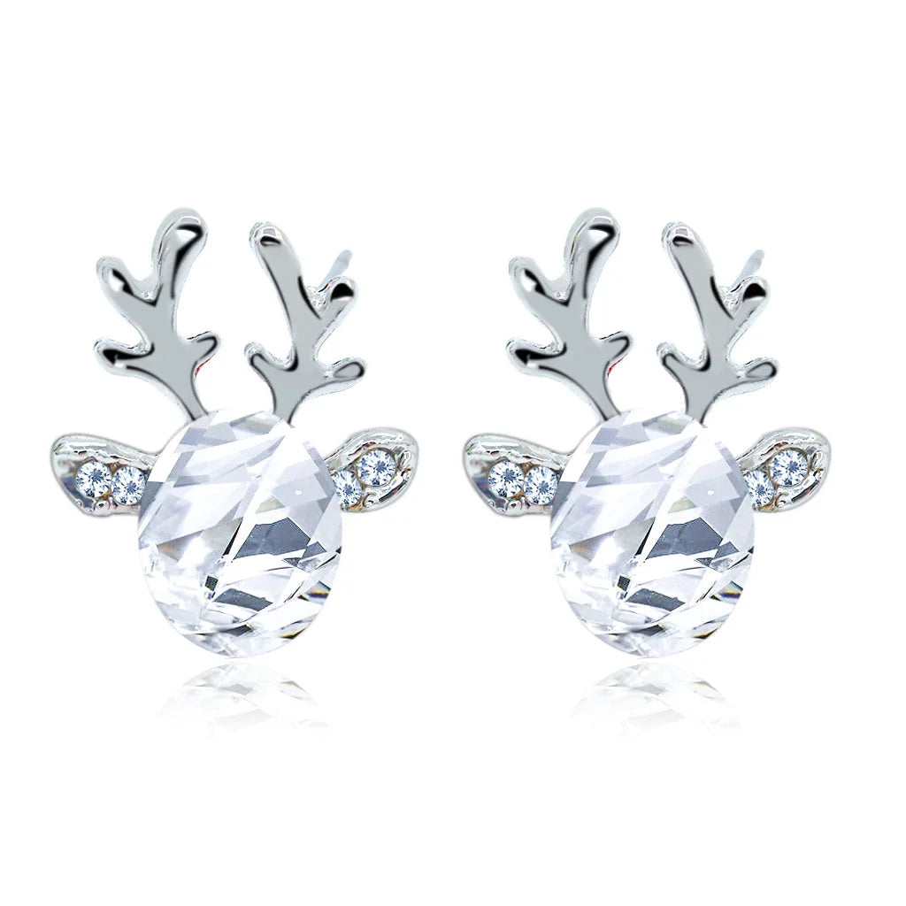 Σκουλαρίκια ταράνδου με κρύσταλλα