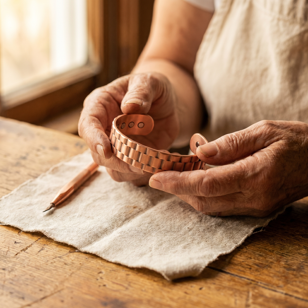 Ανδρικό χάλκινο βραχιόλι Nikola