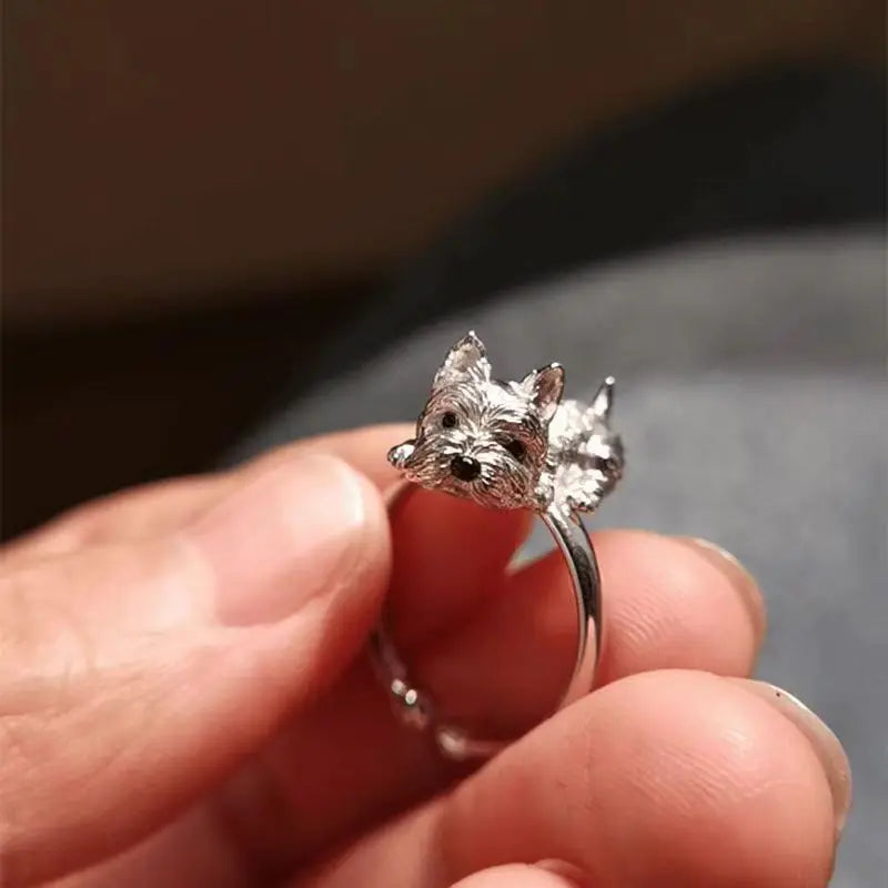 Ρυθμιζόμενο Δαχτυλίδι σε Ρετρό Στυλ για Σκύλους