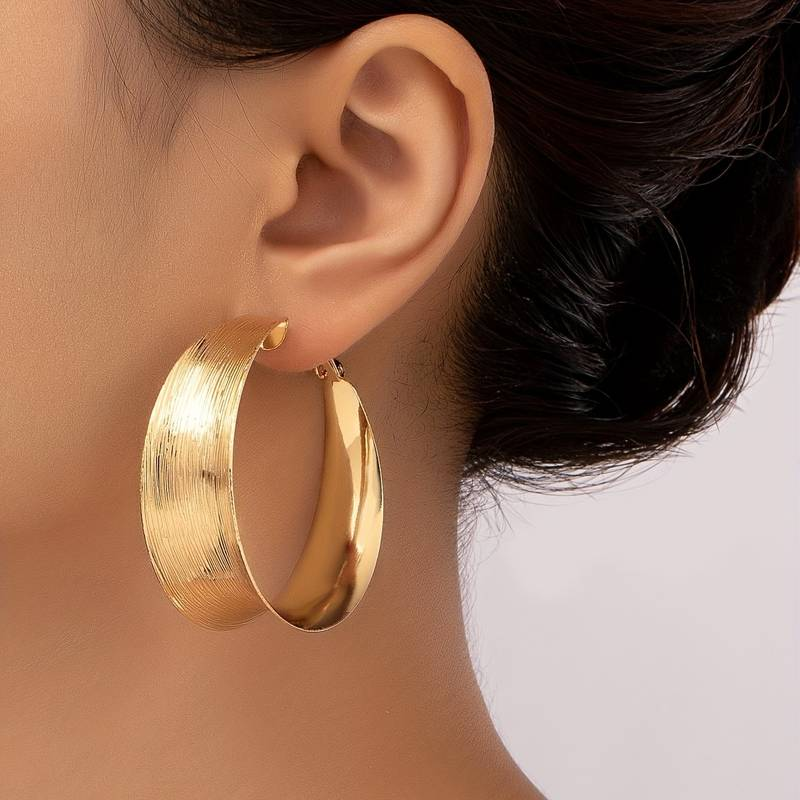 Χρυσά σκουλαρίκια κρίκοι Vintage
